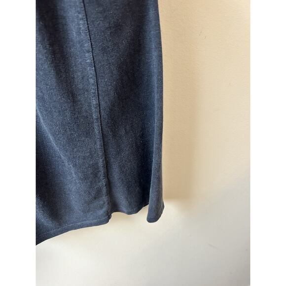 Poetry Natural Hemp Cotton Stretch Jersey Seamed Pull On Blue Gray Skirt 2 - Picture 3 of 10